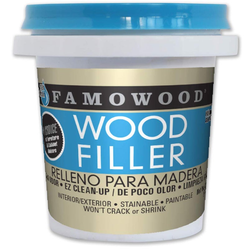 FamoWood 40042126 Latex Wood Filler - 1/4 Pint, Natural - Image 1